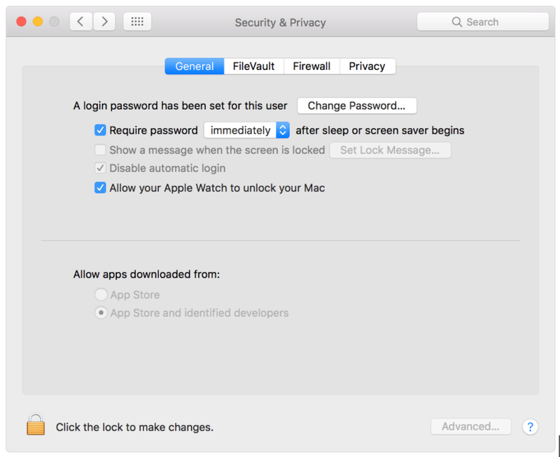 Mac Settings Apple Watch