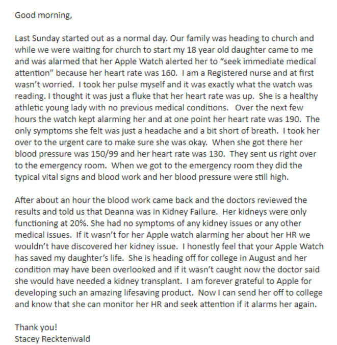 Apple Watch email