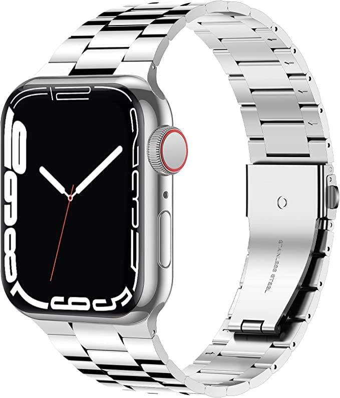 iiteeology Compatible with Apple Watch Band 45mm 44mm 42mm, Upgraded Version Solid Stainless Steel Band  -watchapplist
