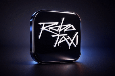 tesla robotaxi 3d icon