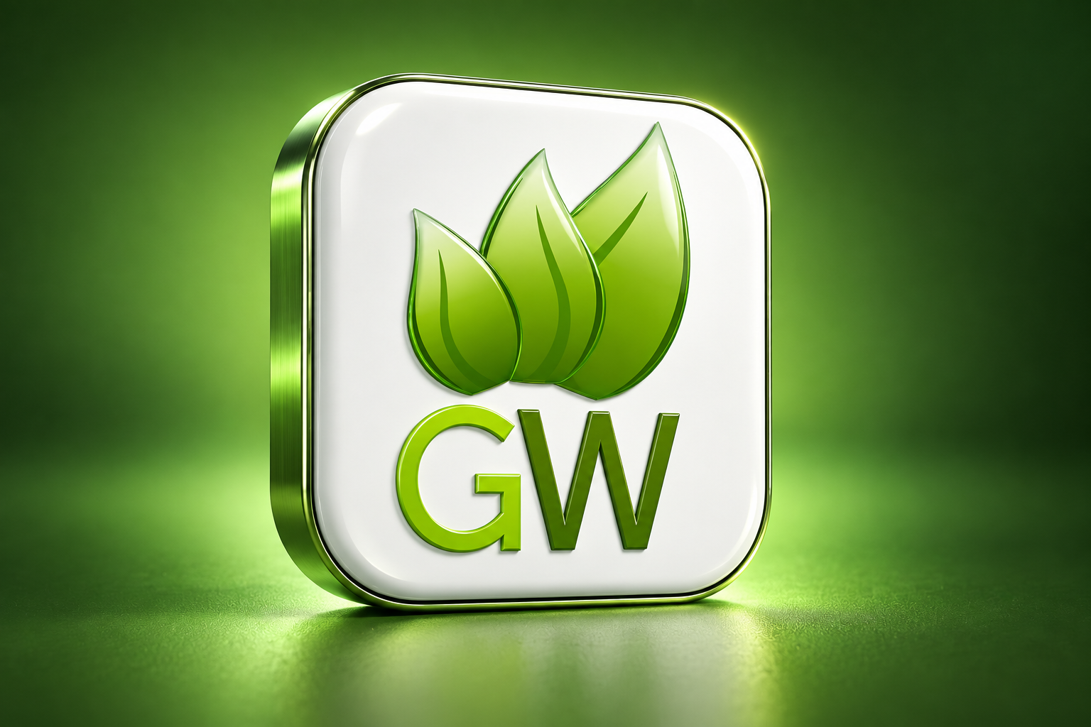 3D illustration of the Green Wars app icon on a colored background.