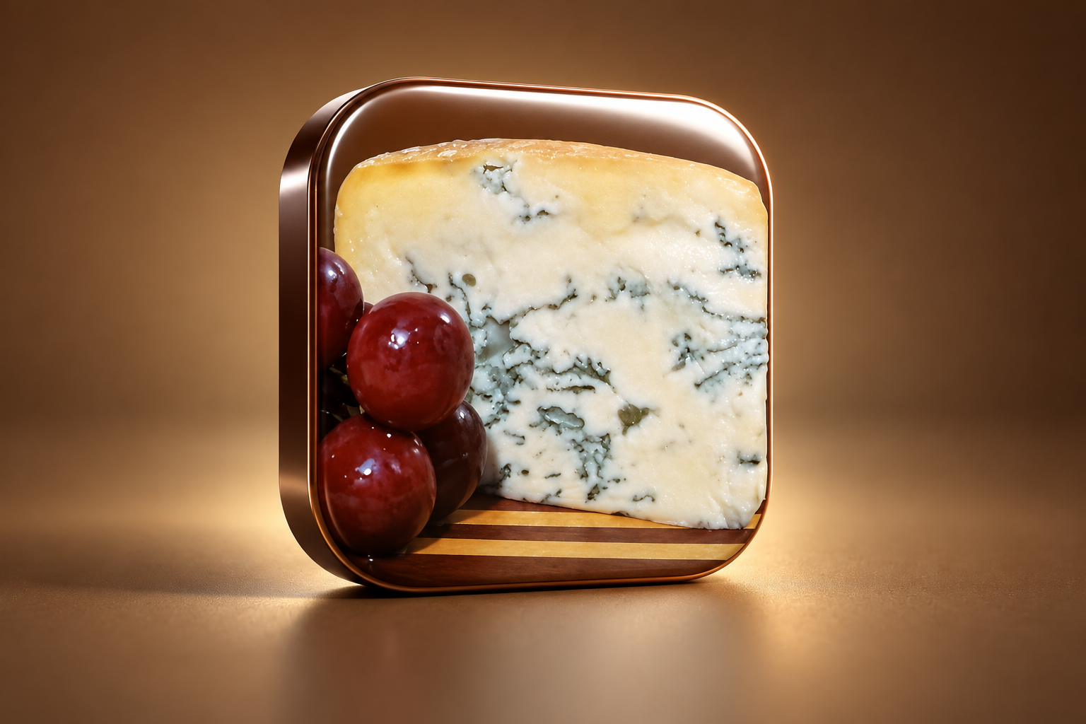 3D illustration of the Fromage app icon on a colored background.