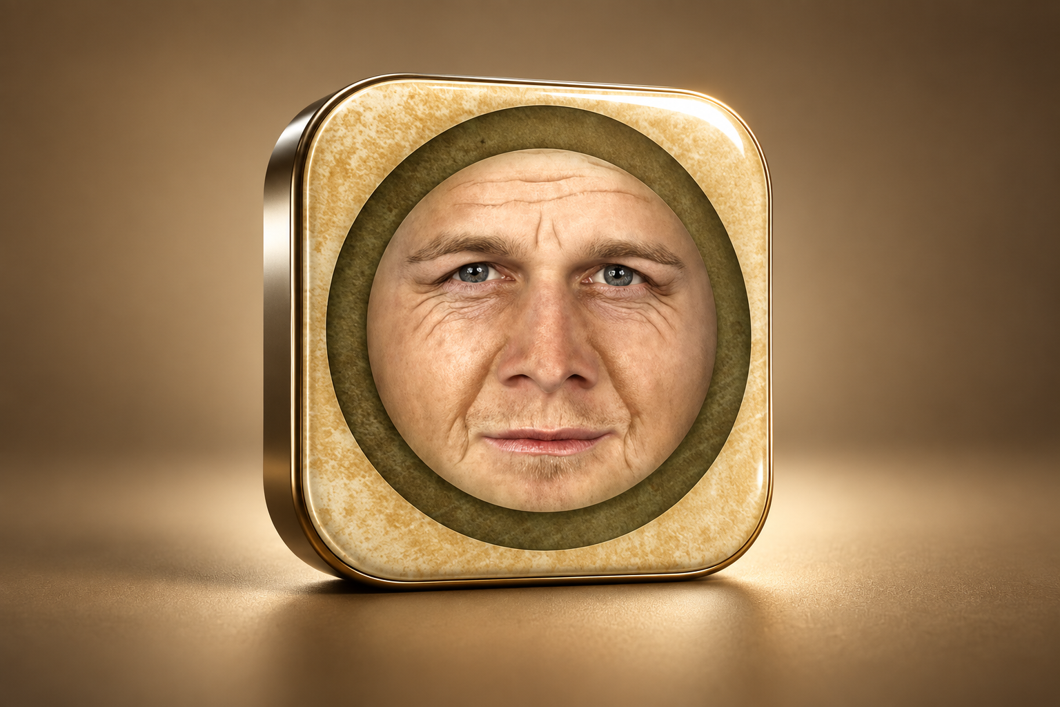 AgingBooth on iPhone: treat a face transformation as a visual joke