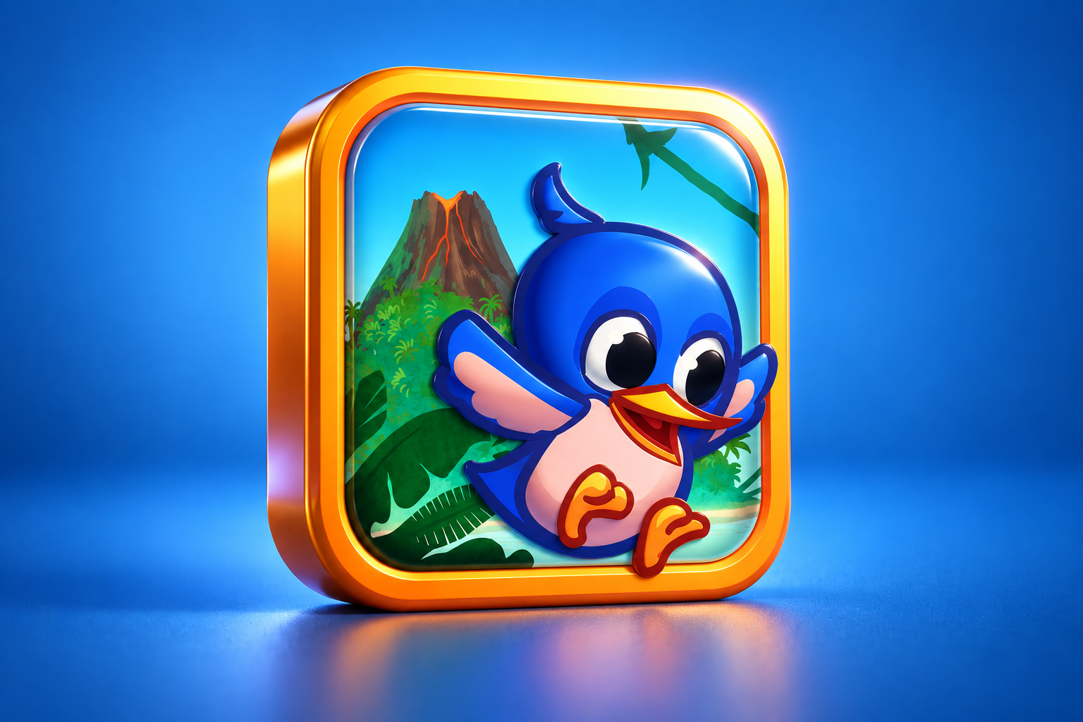 3D illustration of the Early Bird app icon on a colored background.