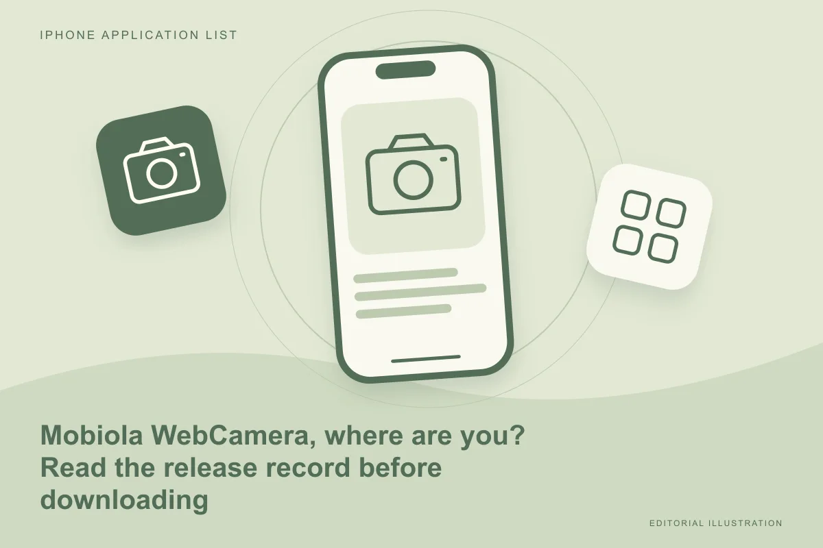 Mobiola WebCamera, where are you? Read the release record before downloading