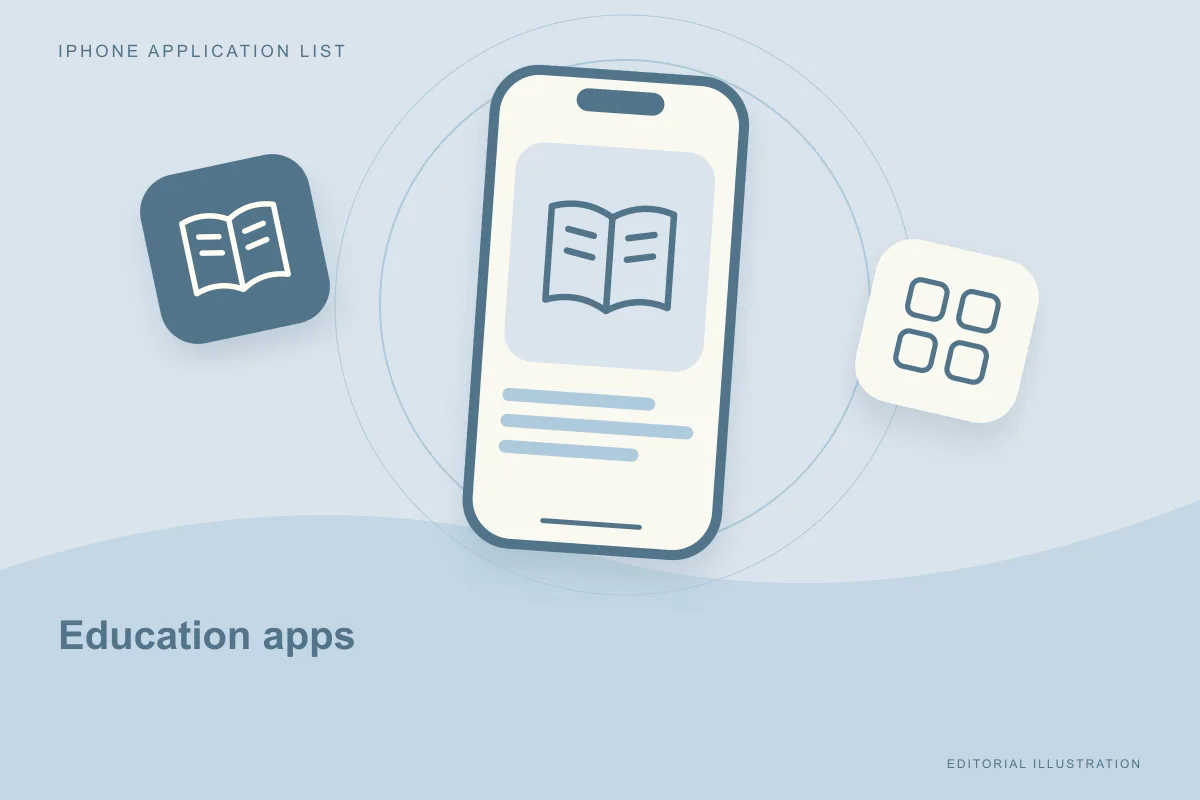 Education apps: choose a learning task before a download