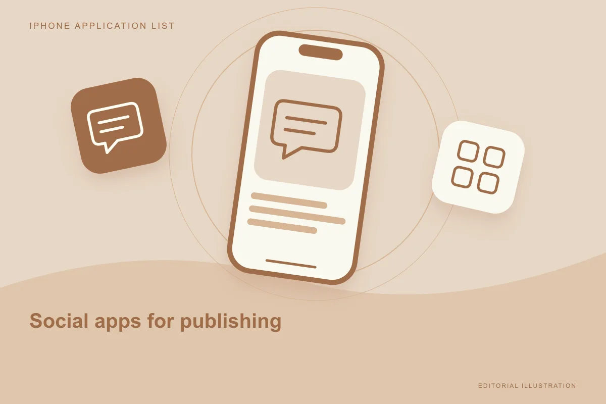 Social apps for publishing: check the post before it leaves your phone