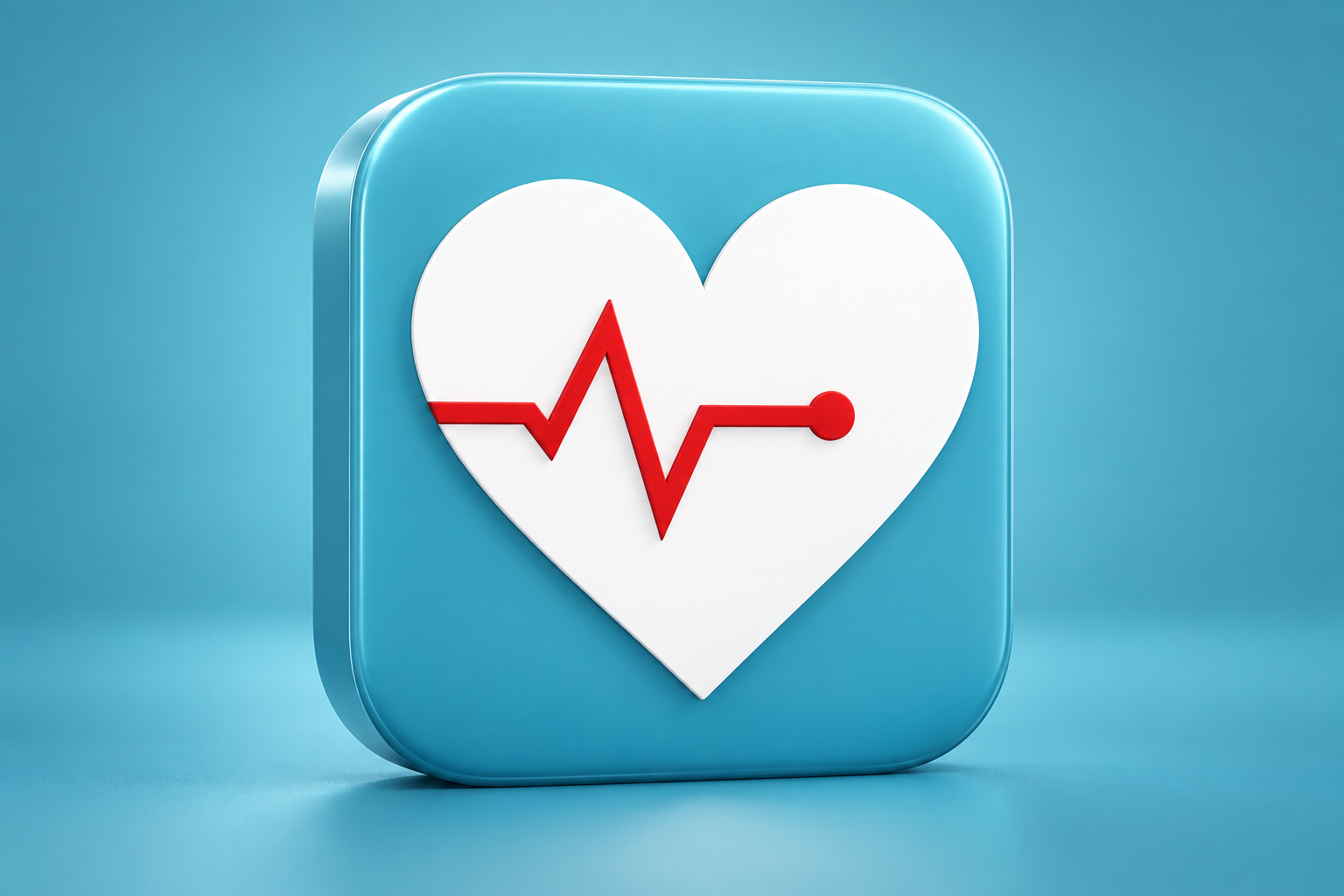 Editorial 3D illustration of the Blood Pressure Companion app icon on a colored background; not an app screenshot.