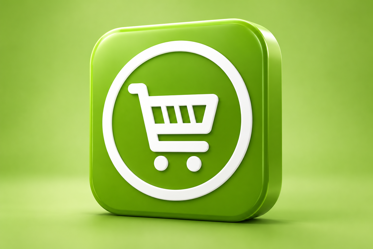 Editorial 3D illustration of the Shopper - Shopping List app icon on a colored background; not an app screenshot.