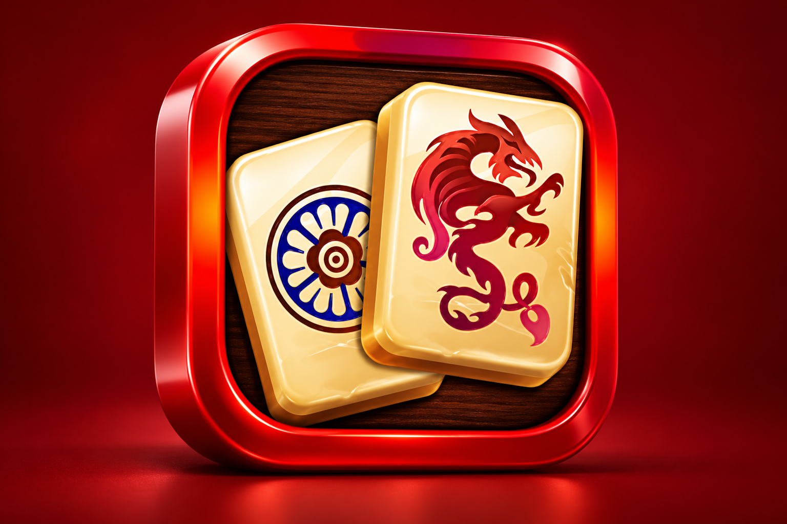 Editorial 3D illustration of the Mahjong Titan app icon on a colored background; not an app screenshot.