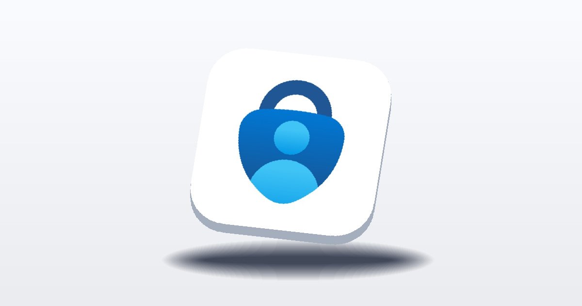 Microsoft Authenticator app icon rendered as a three-dimensional tile