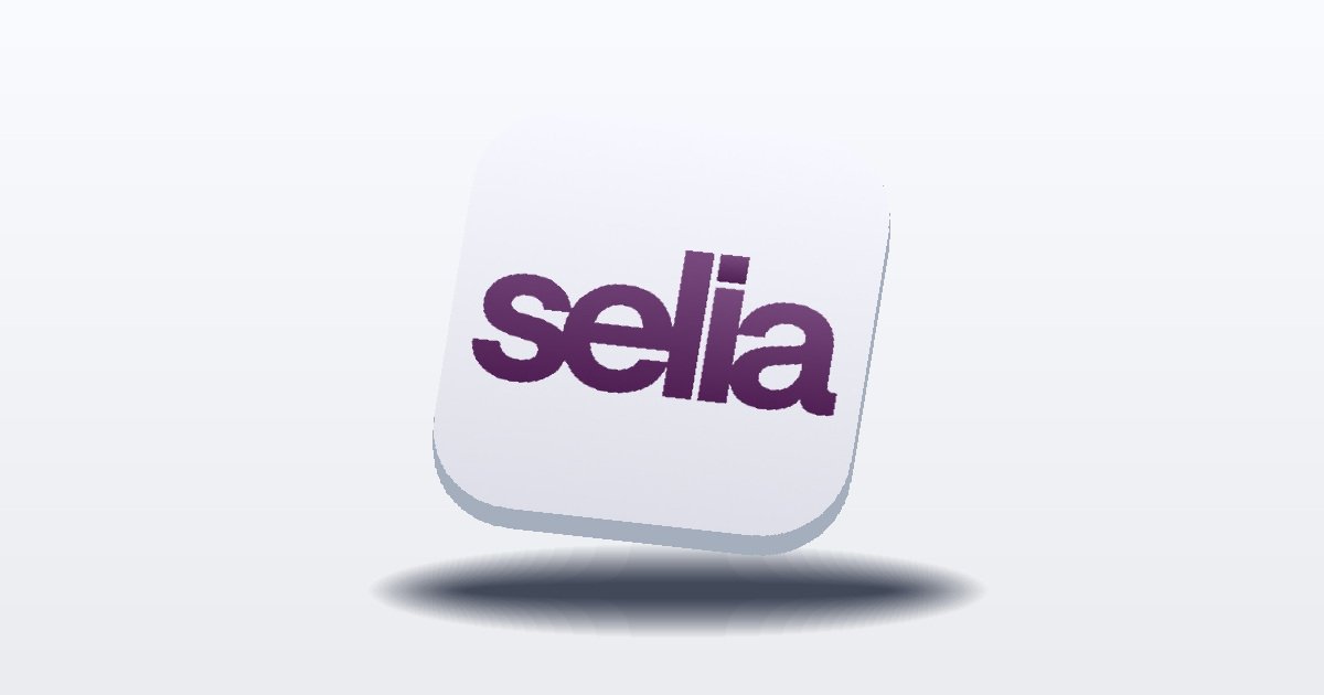 Selia: Bienestar Mental app icon rendered as a three-dimensional tile
