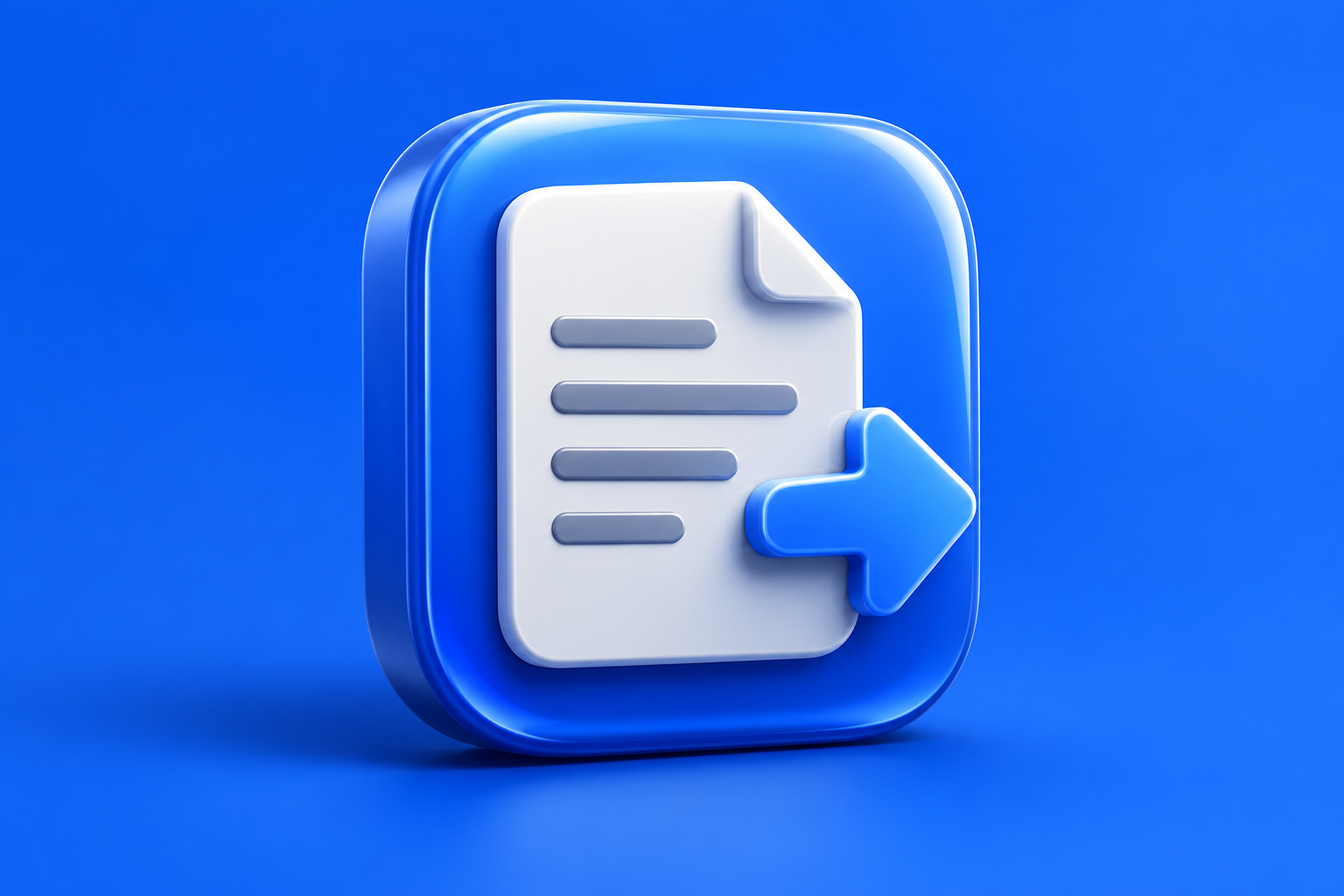 Contextual 3D editorial illustration for Quickword: Word-document editing and file transfer on the early iPhone; not an official app logo or screenshot.