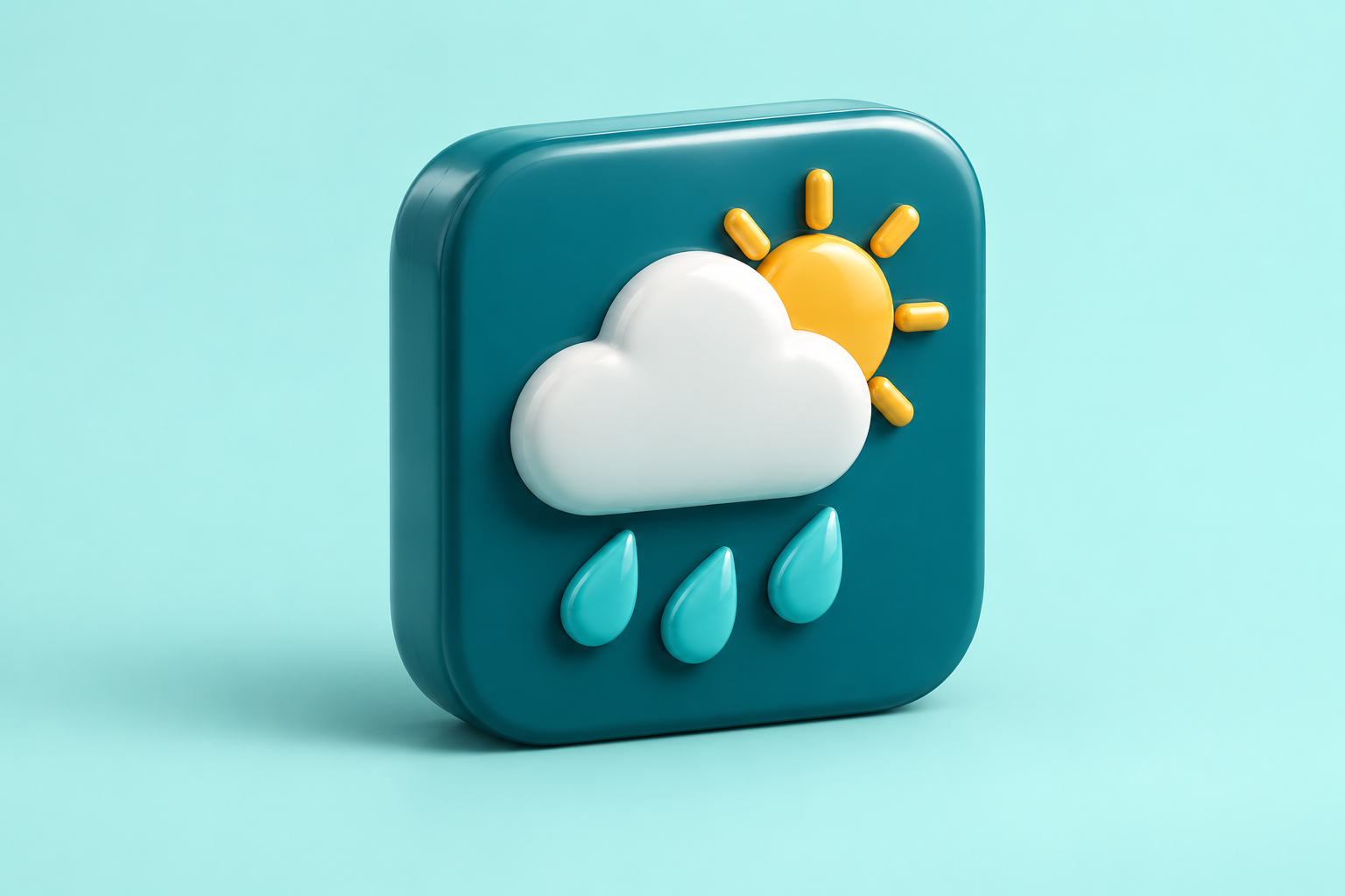 Contextual 3D weather illustration for the historical NZ metMate web app; not an official app logo.