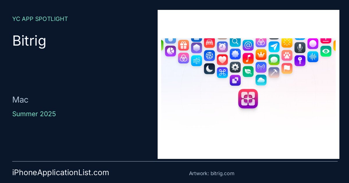Bitrig official artwork with iPhoneApplicationList YC app spotlight branding