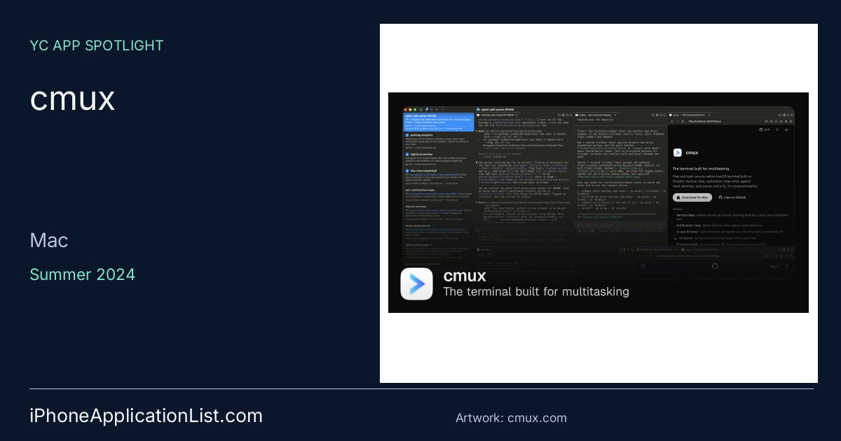 cmux: a macOS terminal for multitasking and agent workflows