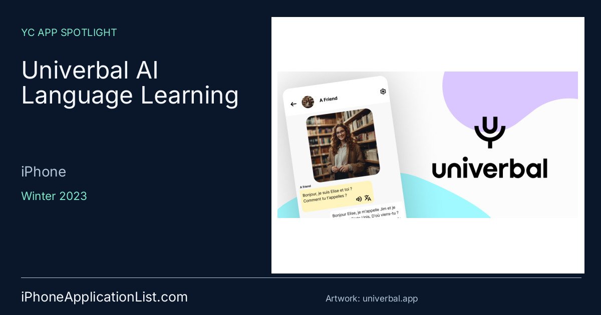 Univerbal for iPhone: AI conversation practice for language learners
