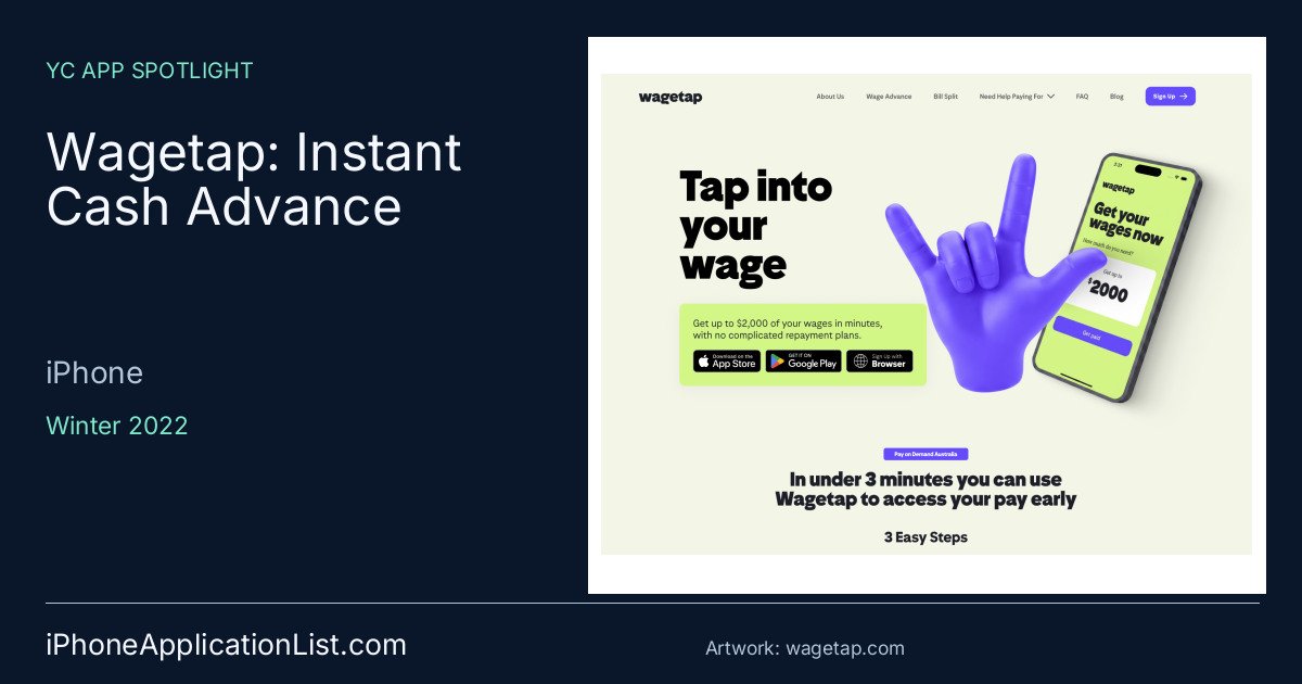 Wagetap iPhone app review: wage advances and bill splitting in Australia